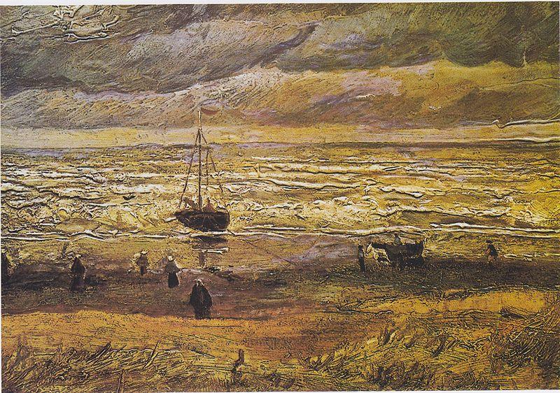 Vincent Van Gogh Scheveningen beach in stormy weather oil painting picture